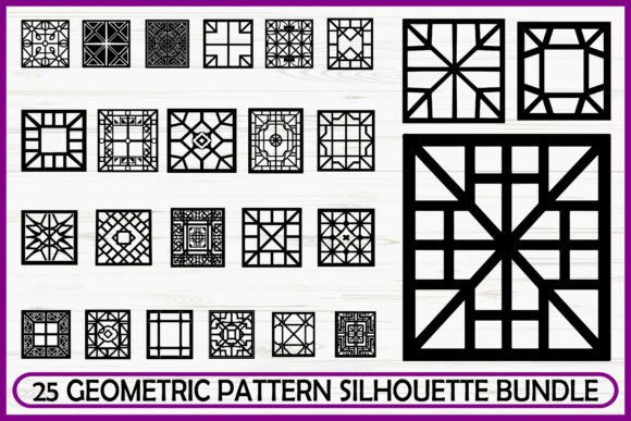 25 Modern Geometric Pattern SVG Bundle: Graphics & Illustrations for Bold Editorial Design