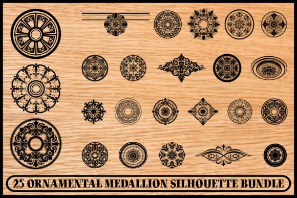 25 Vintage Ornamental Medallion Bundle – Elegant Graphics for Crafters & Handmade Sellers