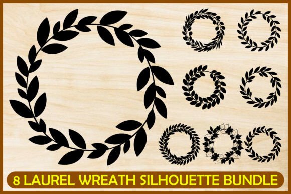 8 Classic Laurel Wreath SVG Bundle: Elegant Graphics for Branding & Illustrations