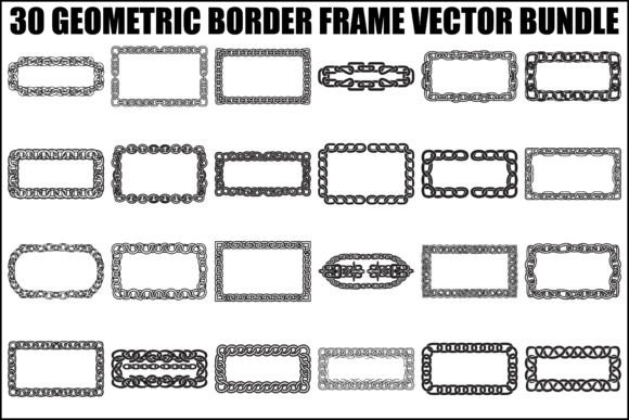 Chain Border Frame SVG Bundle: Industrial Edge for Crafters & Handmade Sellers