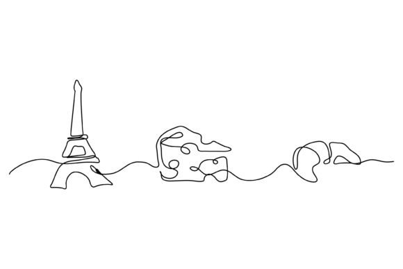 Continuous Line Design of France – A Versatile Graphic for Bloggers and Publishers