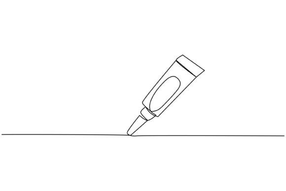 Continuous Line Design of Glue – A Minimalist Graphic for Modern Editorial and Web Use