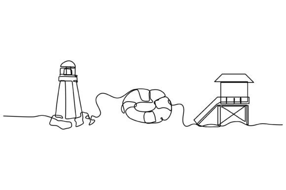 Continuous Line Design of Lighthouse: A Clean, Coastal-Inspired Graphic for Local Branding