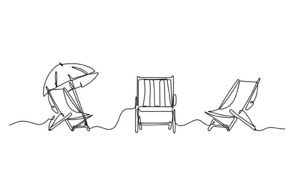 Continuous Line Design of Lounge: Clean Graphics for Modern Branding