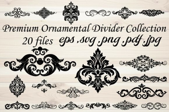 Elegant Graphics: Premium Ornamental Divider Collection for Branding and Visual Content