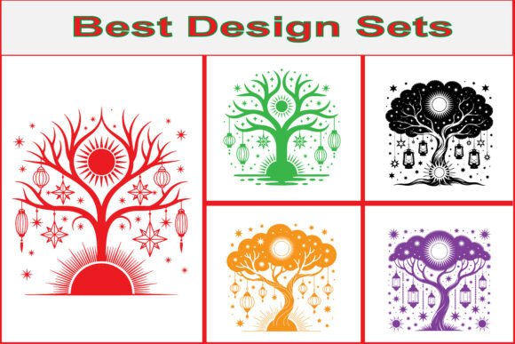 Fantasy Tree Night Sky Vector Design Review for Real Embroidery Projects