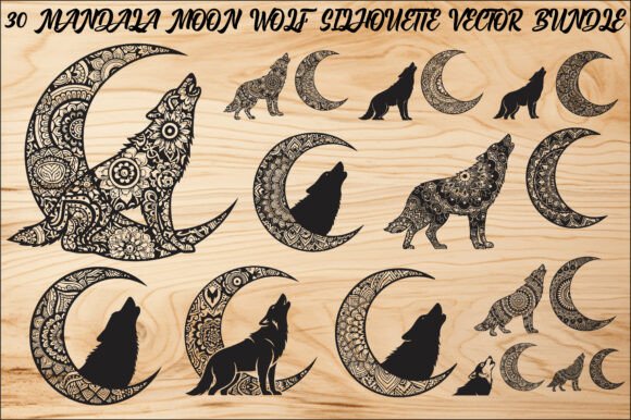 Mandala Moon Wolf SVG Bundle Review for Real Embroidery Projects