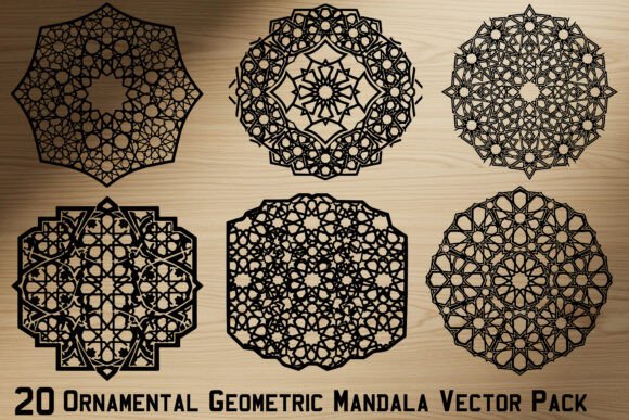 Ornamental Geometric Mandala Vector Pack for Branding and Visual Design Projects