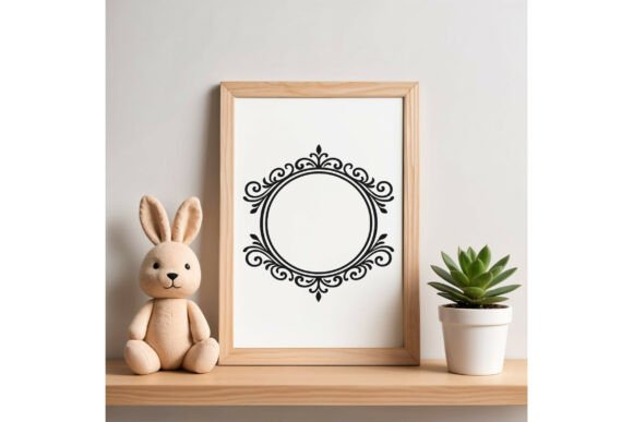 Ornate Circle Frame SVG Vintage – Elegant Graphics for Editorial and Web Design