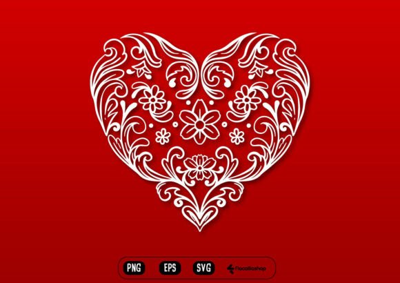 Ornate Heart Frame for Cricut: Elegant Graphics for Small Business Branding