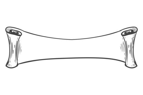 Paper Scroll Engraving. Hand Drawn Decor for Elegant Graphics & Illustrations