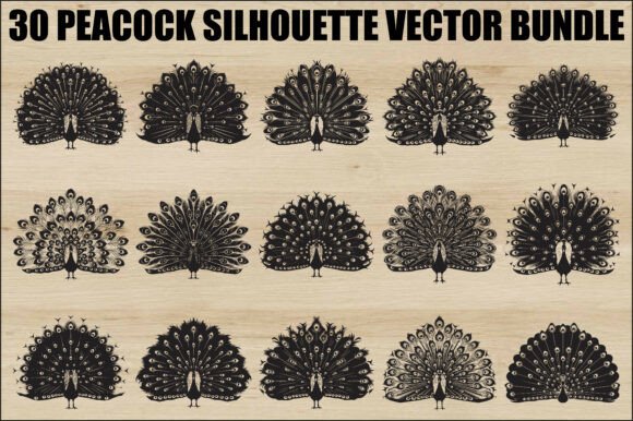 Peacock Silhouette SVG Bundle: Elegant Graphics for Visual Storytelling