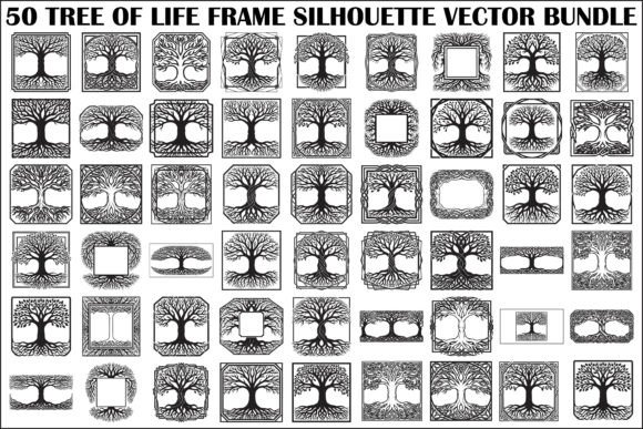 Tree of Life Frame SVG Bundle: Elegant Graphics for Bloggers & Digital Publishers