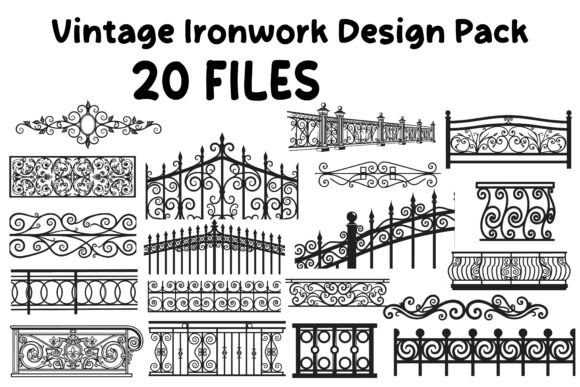 Vintage Ironwork Design Pack: Timeless Graphics for Elegant Branding