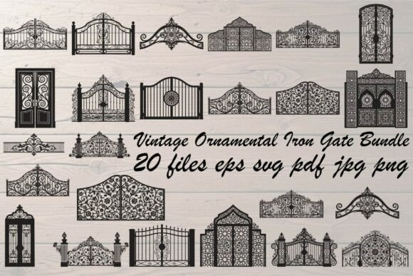 Vintage Ornamental Iron Gate Bundle
